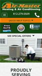 Mobile Screenshot of air-masterheatingandair.com