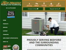 Tablet Screenshot of air-masterheatingandair.com
